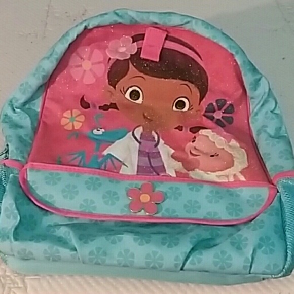 DISNEY/'S DOC McSTUFFINS Small Mini TODDLER BACKPACK Carrying Case Aqua Pink NWT